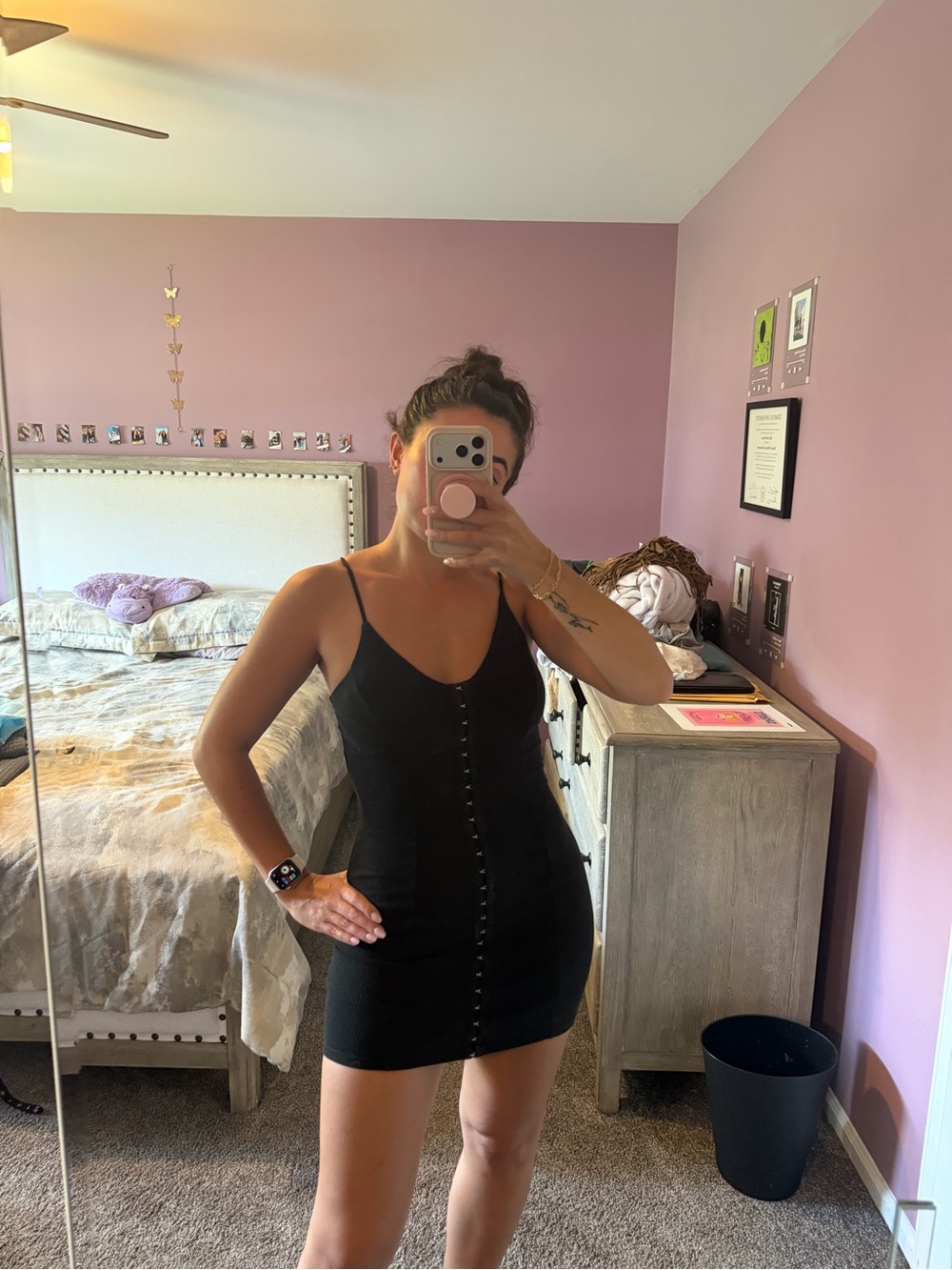 Sleeveless Black Bodycon Mini Dress